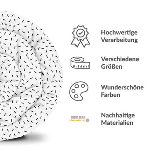 Therapiedecken Bettwäschen Set mit schwarzen Strichen