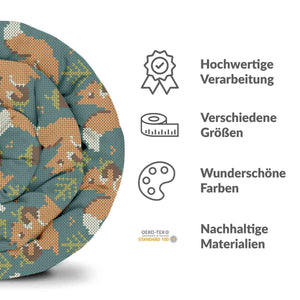 Therapiedecken Bettwäschen Set Grün mit Eichhörnchen