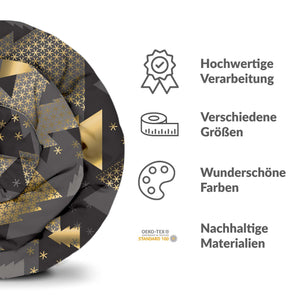 Therapiedecken Bettwäschen Set mit goldenen Tannenbäumen