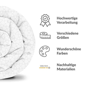 Therapiedecken Baumwollbezug Weiß abstrakte Sterne