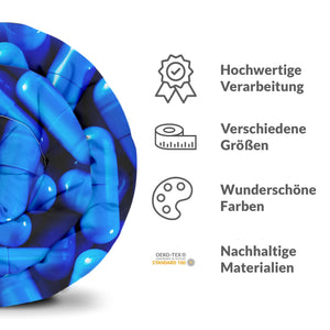 Therapiedecken Baumwollbezug Blau Tabletten