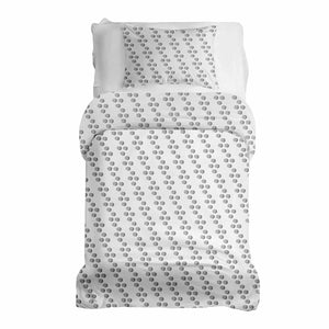 Therapiedecken Bettwäschen Set Weiß mit grauen Kreisen