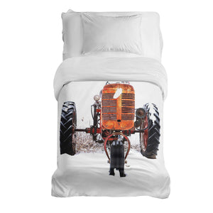 Therapiedecken Baumwollbezug Traktor in Orange