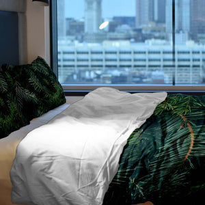 Therapiedecnen Bettwäschen Set mit grünen Tannenzweigen